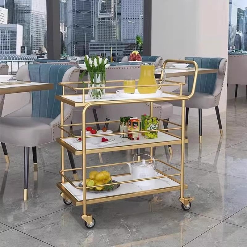 Food Storage In Restaurant - İskandinav tarzı mobil servis arabası, üst