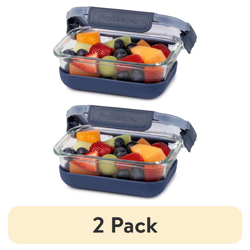 Food Storage Prep Containers - 2'li Paket 1.6 Bardaklık Cam Gıda