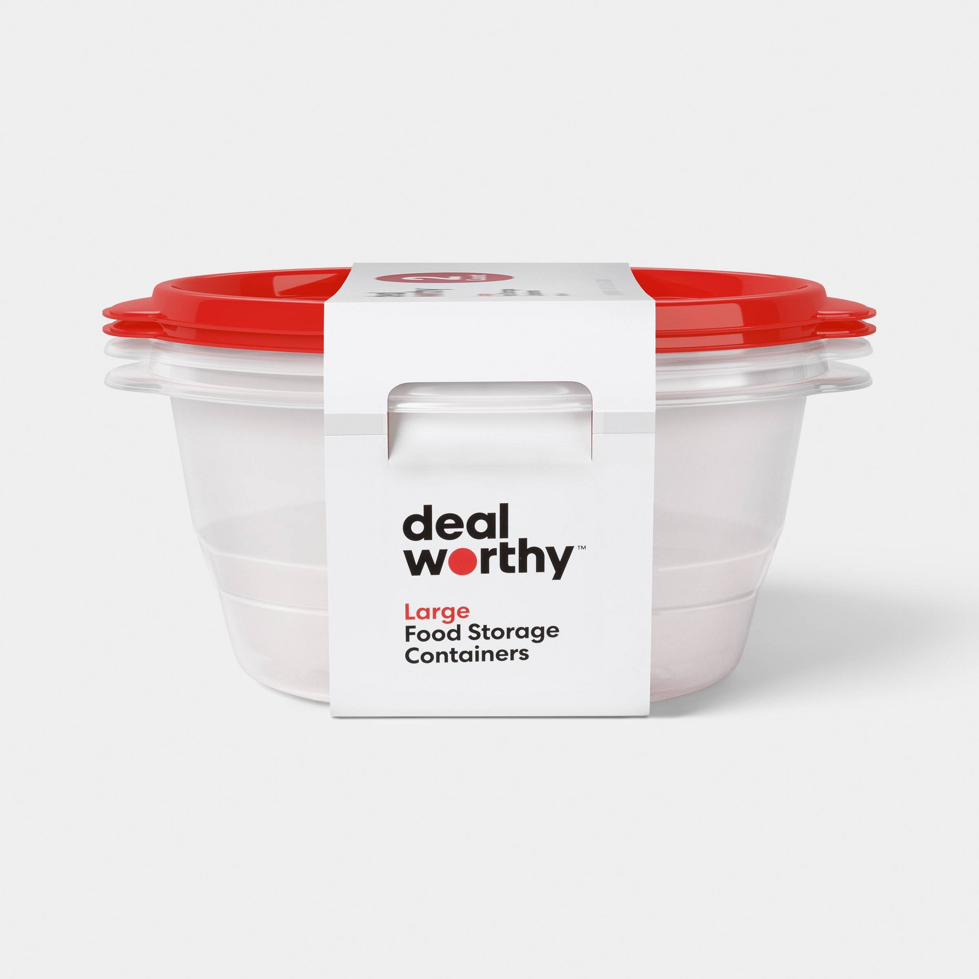 Food Storage Prep Containers - 2ct Büyük Yuvarlak Gıda Saklama Kapları