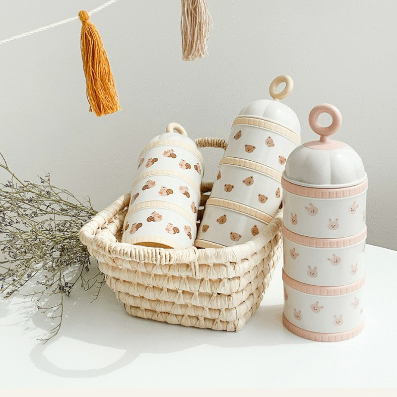 Food Storage 1 Year - Sevimli Ayı Süt Tozu Kutusu Bebek