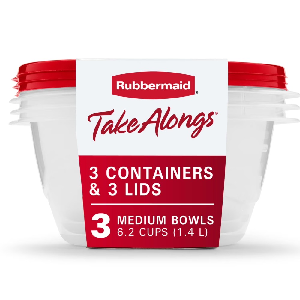 Food Storage Prep Containers - Büyük Yuvarlak Gıda Saklama Kapları, Kapaklı,