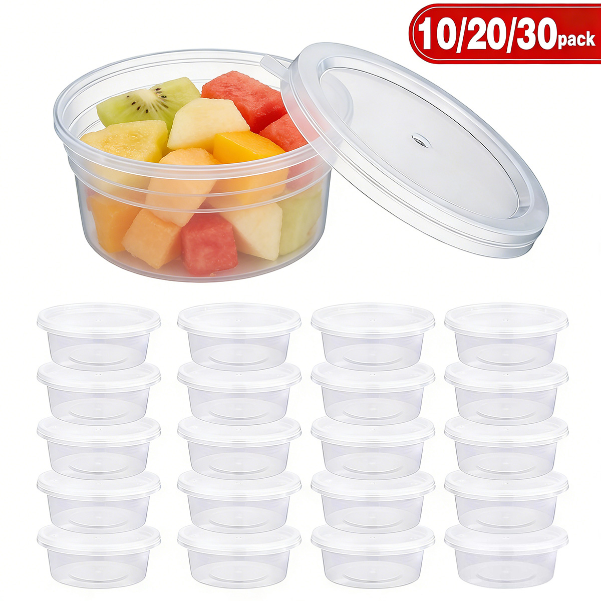 Food Storage Order - 10/20/40'lı Paket Küçük Slime Kapları Kapaklı,