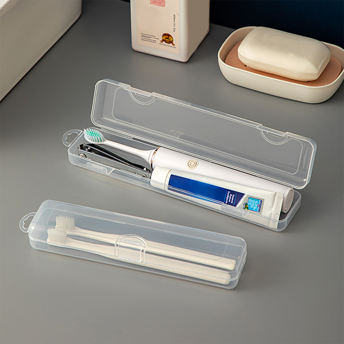 Food Storage Drawer Organizer - WORTHBUY Diş fırçası kutusu şeffaf organizatör
