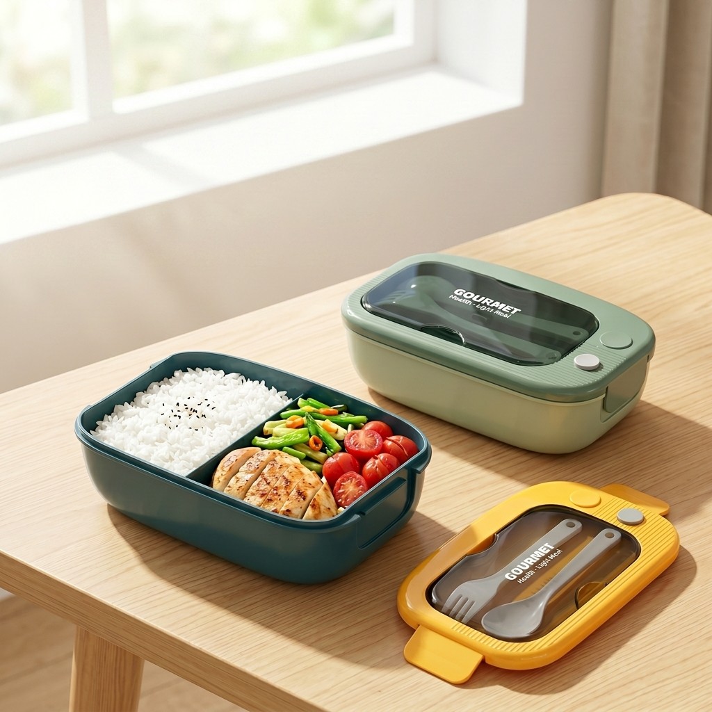 Food Storage Prep Containers - Mikrodalgada Kullanılabilir Plastik Bento Kutusu 2
