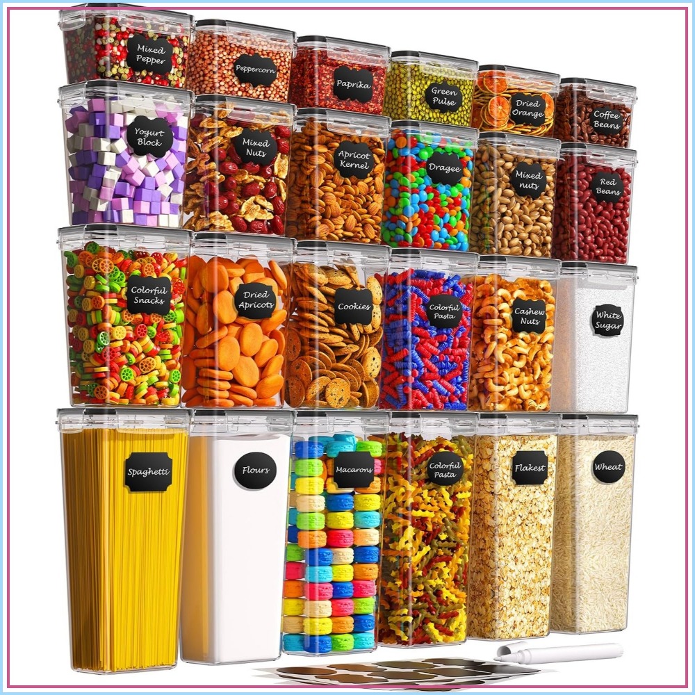 Food Storage And Container - 24 Adet Hava Geçirmez Gıda Saklama