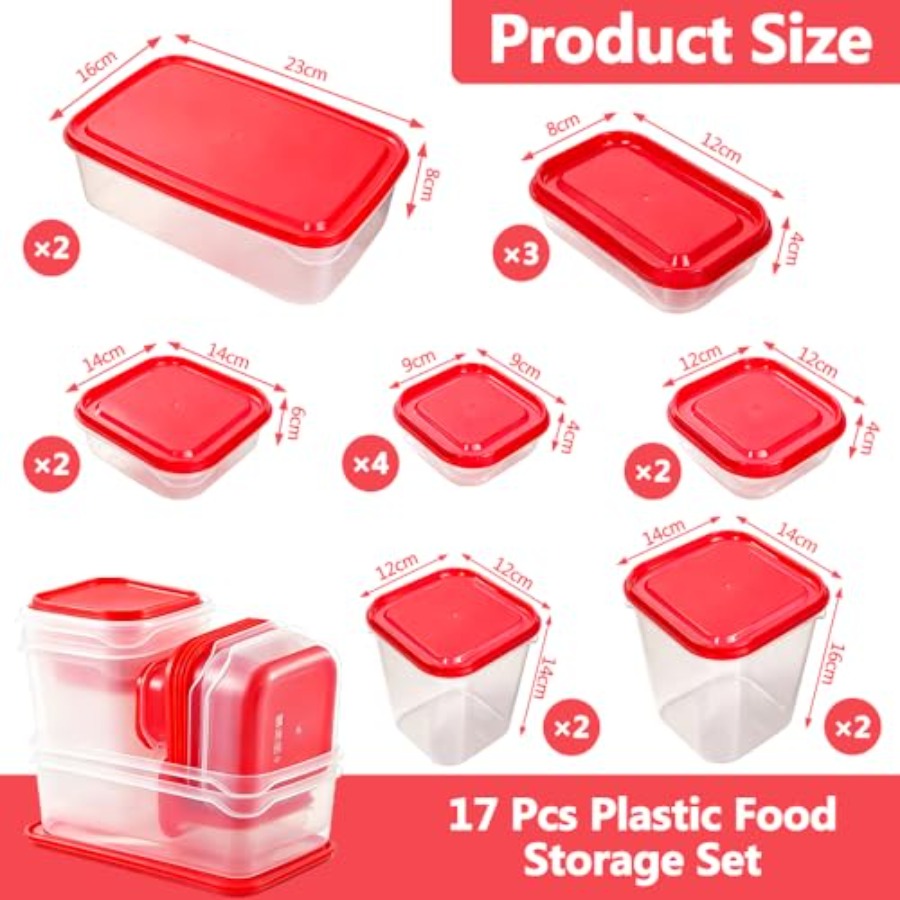 17 Parça Plastik Gıda Saklama  - Storage Food Prep incelemesi ve fiyatı
