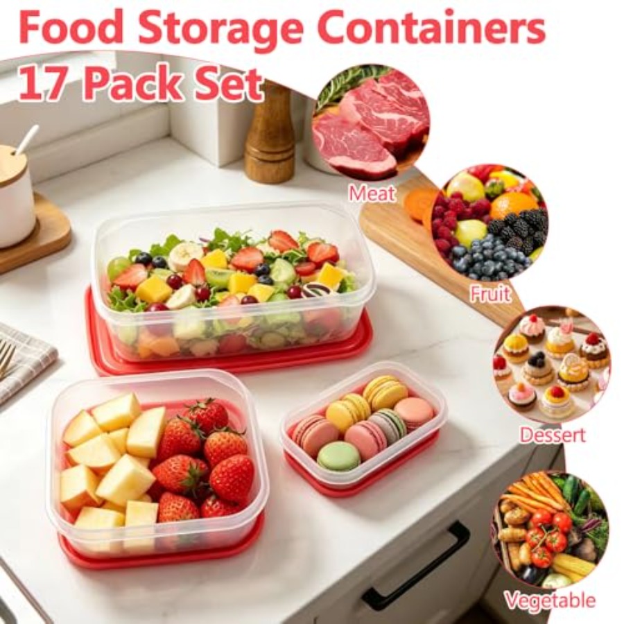 17 Parça Plastik Gıda Saklama  - Storage Food Prep incelemesi ve fiyatı