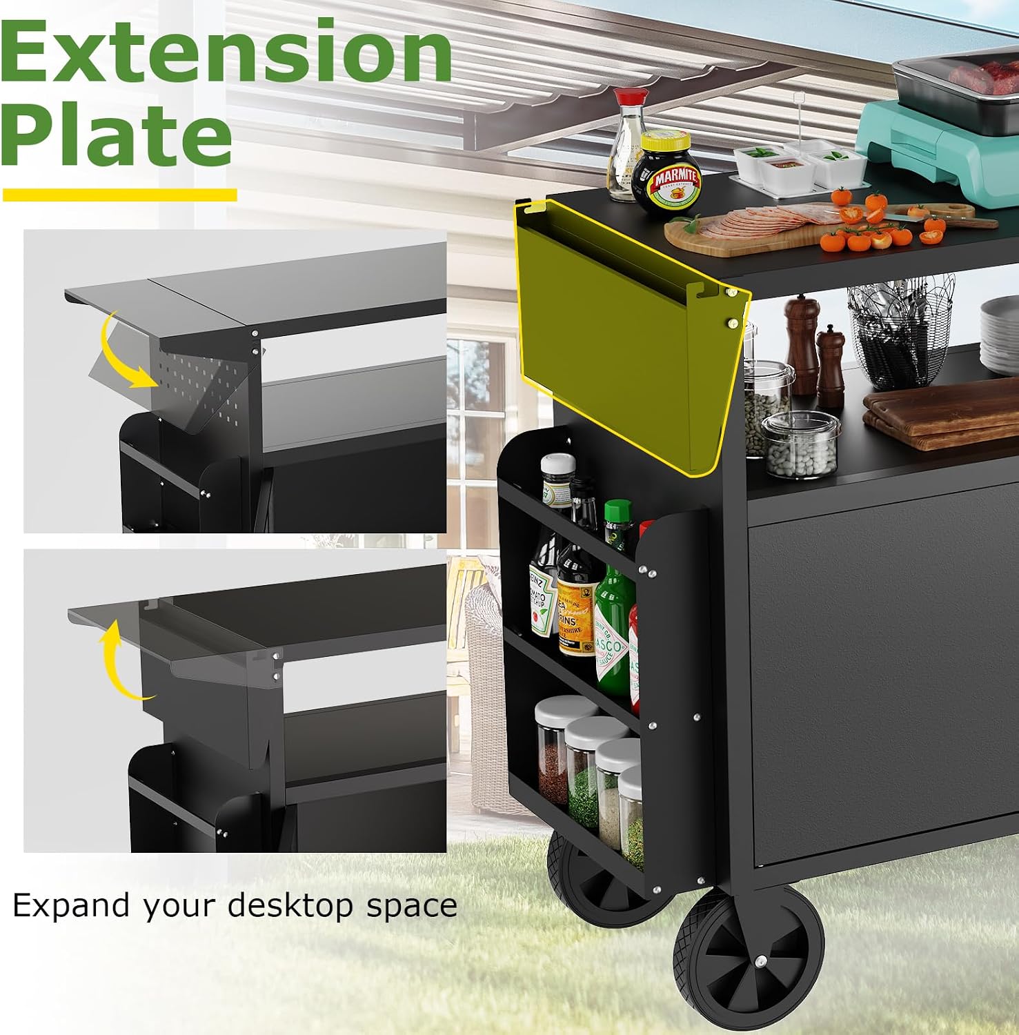 Açık Hava Izgara Arabası Masas - Storage Food Prep incelemesi ve fiyatı