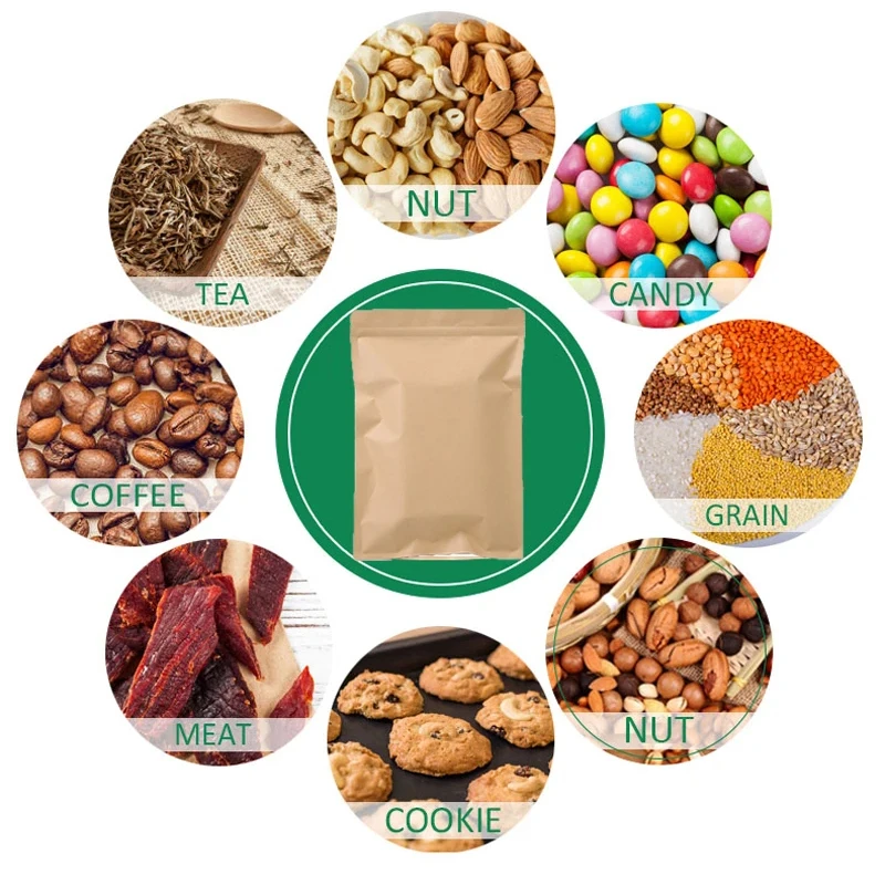 100 adet kahverengi Kraft kağı - Food Storage Bags Reusable incelemesi ve fiyatı