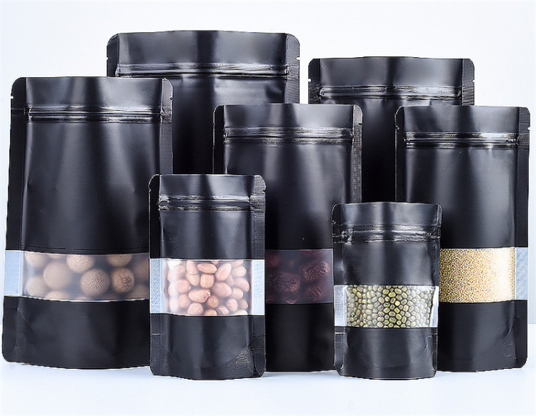 100 adet Stand-up mat siyah al - Food Storage Ziploc Bags incelemesi ve fiyatı